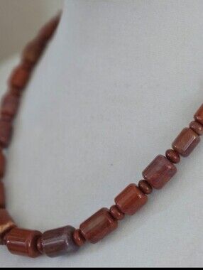 Jay King Sterling Silver Red Moss Jasper Bead Necklace
